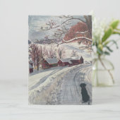 ニューイングランドのクリスマスフラットホリデーカード シーズンカード (スタンド正面)