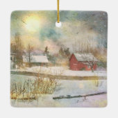 ニューイングランドのクリスマス セラミックオーナメント (裏面)