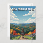ニューイングランドのトレイル旅行 ポストカード (正面/裏面)