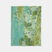 ニューイングランドのヘッドランズ(沿岸風景芸術) フリースブランケット (正面)