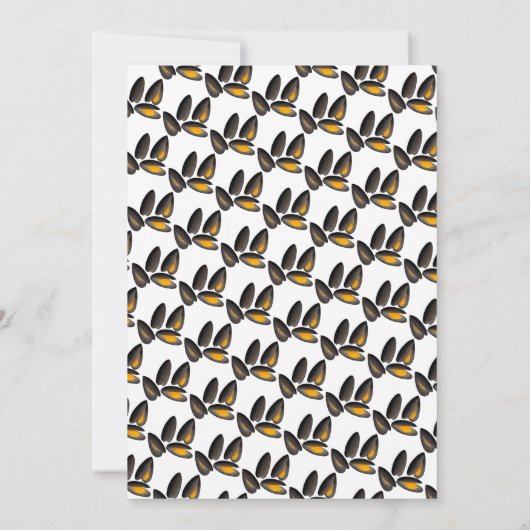 ニューイングランドのムール貝ビーチシーフードディナーパーティー 招待状 (裏面)