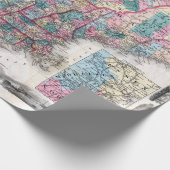 ニューイングランドのヴィンテージの地図 ラッピングペーパー (角)