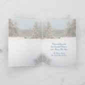 ニューイングランドの冬のクリスマスカード シーズンカード (内部)