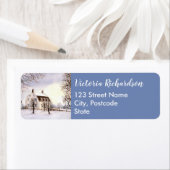 ニューイングランドの冬の水絵画色 ラベル (インサイチュ)