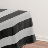 ニューイングランドの冬クリスマスブラックグレーのストライプ テーブルクロス (インサイチュ)