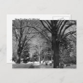 ニューイングランドの冬 ポストカード (正面/裏面)