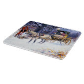 ニューイングランドの古いクリスマス(by Charles Russell) カッティングボード (角)