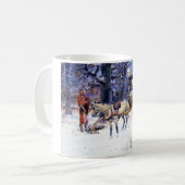 ニューイングランドの古いクリスマス(by Charles Russell) コーヒーマグカップ (正面左)