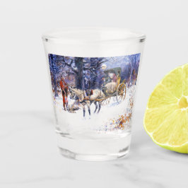 ニューイングランドの古いクリスマス(by Charles Russell) ショットグラス