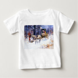 ニューイングランドの古いクリスマス(by Charles Russell) ベビーTシャツ