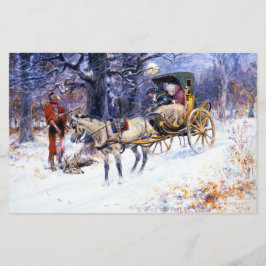ニューイングランドの古いクリスマス(by Charles Russell) 便箋