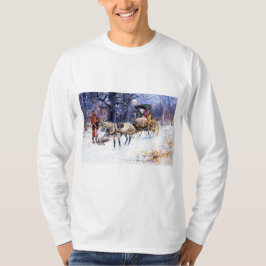ニューイングランドの古いクリスマス(by Charles Russell) Tシャツ