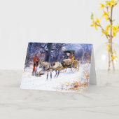 ニューイングランドの古きクリスマス（チャールズ・ラッセルによる） カード (黄色い花)