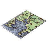 ニューイングランドの地図1677年 ノートブック (左側)