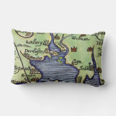 ニューイングランドの地図1677年 ランバークッション (裏面)