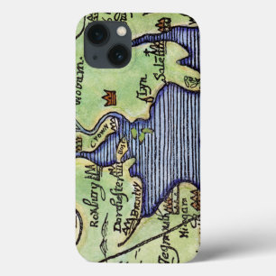 ニューイングランドの地図1677年 iPhone 13ケース