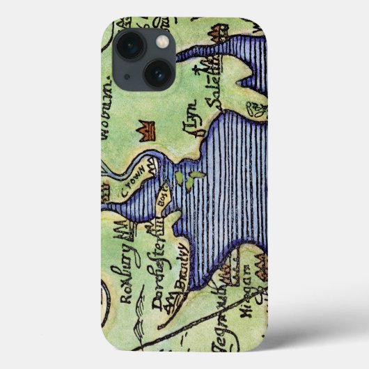 ニューイングランドの地図1677 Case-Mate iPhoneケース (裏面)