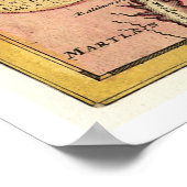 ニューイングランドの地図1759 ポスター (角)