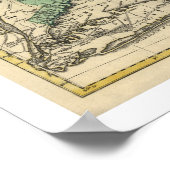 ニューイングランドの地図 – 1777 ポスター (角)