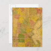 ニューイングランドの州の地図 ポストカード (正面/裏面)