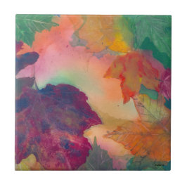 ニューイングランドの海岸沿いの紅葉 タイル