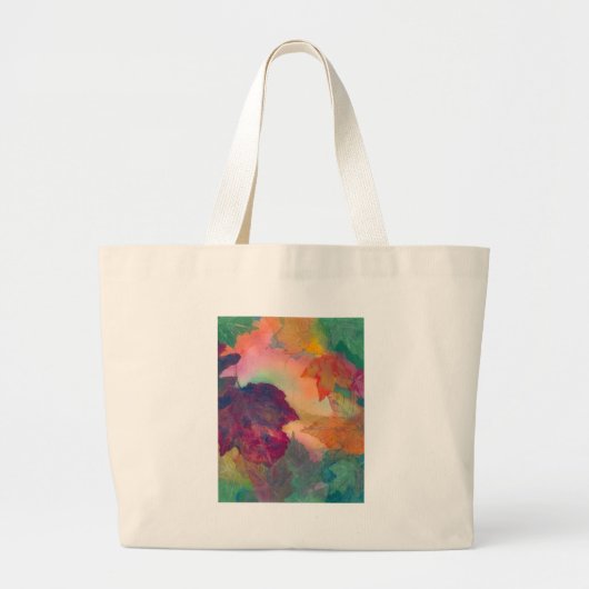 ニューイングランドの海岸沿いの紅葉 ラージトートバッグ (正面)