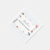 ニューイングランドの海岸 キャップのバチェロレッテパーティー ナプキン スタンダードカクテルナプキン (角)