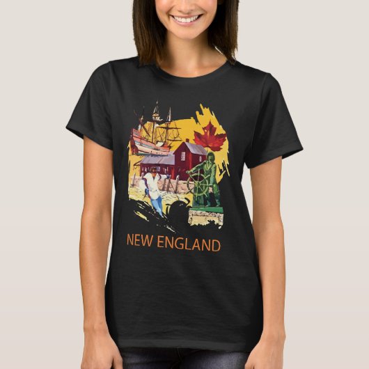 ニューイングランドの温かい雰囲気を体験する Tシャツ (正面)