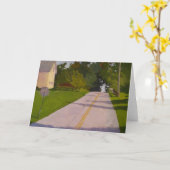 ニューイングランドの田舎道のグリーティングカード カード (黄色い花)