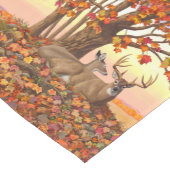 ニューイングランドの秋にホワイトテールディアー紅葉 ショートテーブルランナー (コーナー)