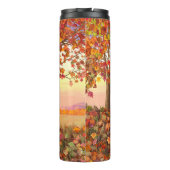 ニューイングランドの秋にホワイトテールディアー紅葉 タンブラー (裏面)