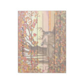 ニューイングランドの秋にホワイトテールディアー紅葉 ノートパッド (回転)