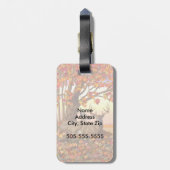 ニューイングランドの秋にホワイトテールディアー紅葉 ラゲッジタグ (裏面縦)