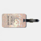 ニューイングランドの秋にホワイトテールディアー紅葉 ラゲッジタグ (裏面横)