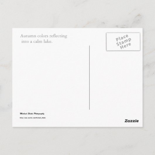 ニューイングランドの秋のはがき ポストカード (裏面)