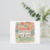 ニューイングランドの秋の水彩旅行 インビテーションポストカード (スタンド正面)