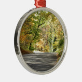 ニューイングランドの背部道の秋 メタルオーナメント (右)
