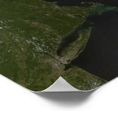 ニューイングランドの衛星ビュー ポスター (角)