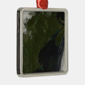 ニューイングランドの衛星ビュー メタルオーナメント (右)