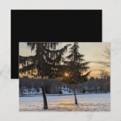 ニューイングランドの雪の多い冬の風景 ポストカード (正面/裏面)