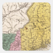 ニューイングランドまたは東部の州の地図 スクエアシール (正面)