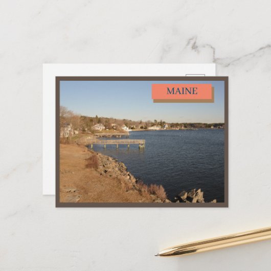 ニューイングランドハウシズ海キッタリーメイン自然 ポストカード (正面/裏面インサイチュ)