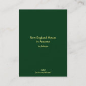 ニューイングランドハウスインオータムATCカード 名刺 (裏面)