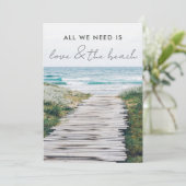 ニューイングランドビーチ結婚の発表 招待状 (スタンド正面)