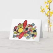 ニューイングランドロブスタークランベイシーフードディナー カード (黄色い花)