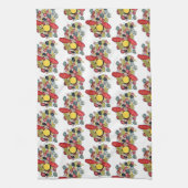 ニューイングランドロブスタークランベイシーフードディナー キッチンタオル (縦)