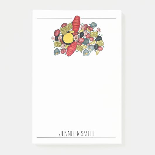 ニューイングランドロブスタークランベイシーフードディナー ポストイット (正面)