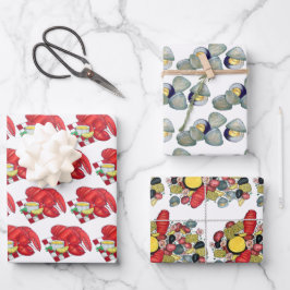 ニューイングランドロブスタークランベイシーフードディナー ラッピングペーパーシート