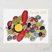 ニューイングランドロブスタークランベイシーフードディナー 箔シーズンポストカード (正面)