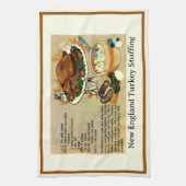 ニューイングランド七面鳥詰め物レシピ キッチンタオル (縦)